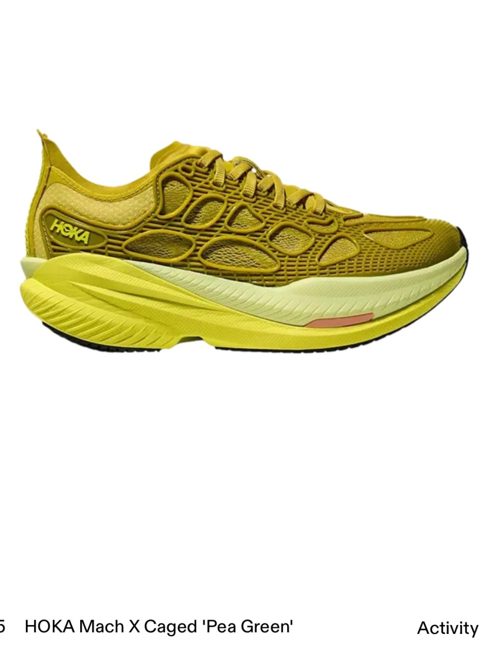 Hoka Neon Lime Green Lace-Up Running Sneakers